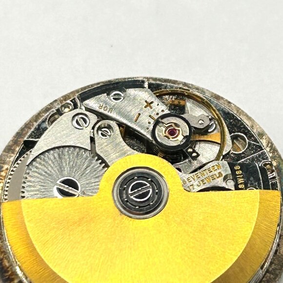 Vintage 30mm Rado 17 Jewel Men's Automatic Watch Head 18k Gold - WORKING - Picture 4 of 7